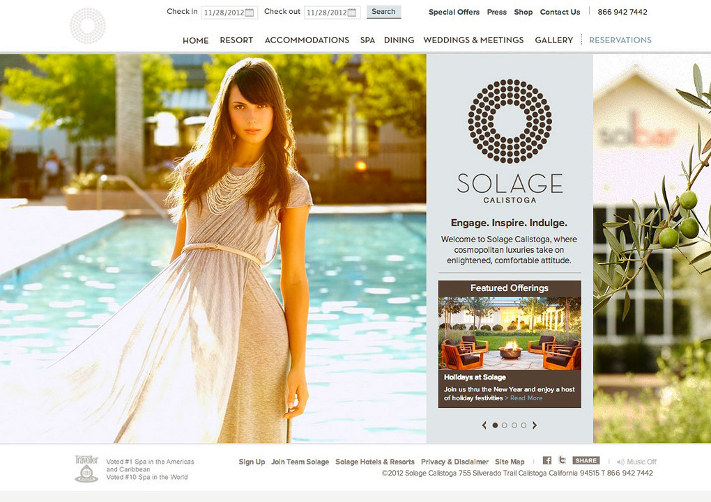 Solage Resort Napa Website  | Trinette+Chris Photographers