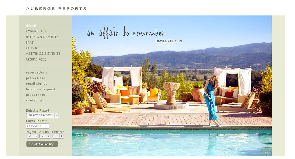 Auberge Resorts Website  | Trinette+Chris Photographers