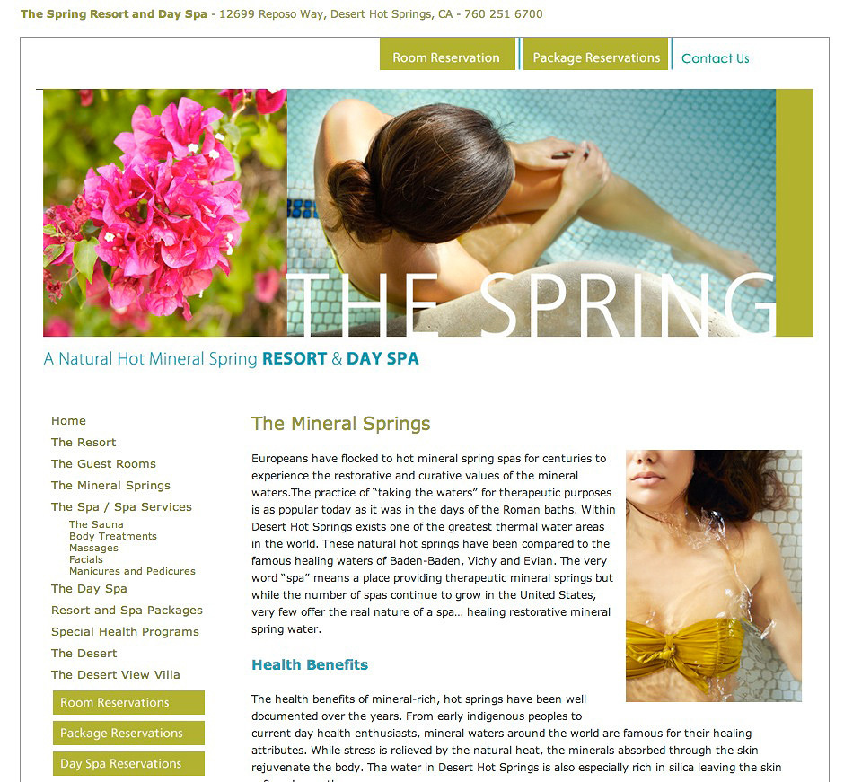 The Springs Resort Website  | Trinette+Chris Photographers