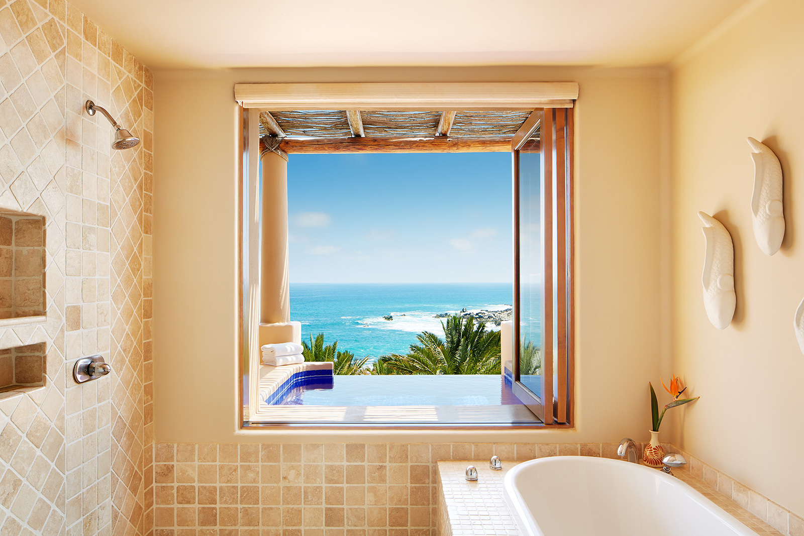 Bathroom at Esperanza Resort  | Trinette+Chris Photographers