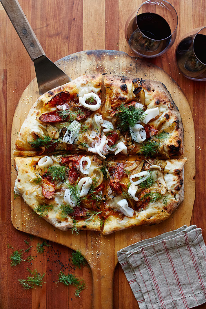 Pizza for Wine Enthusiast Magazine  | Trinette+Chris Photographers
