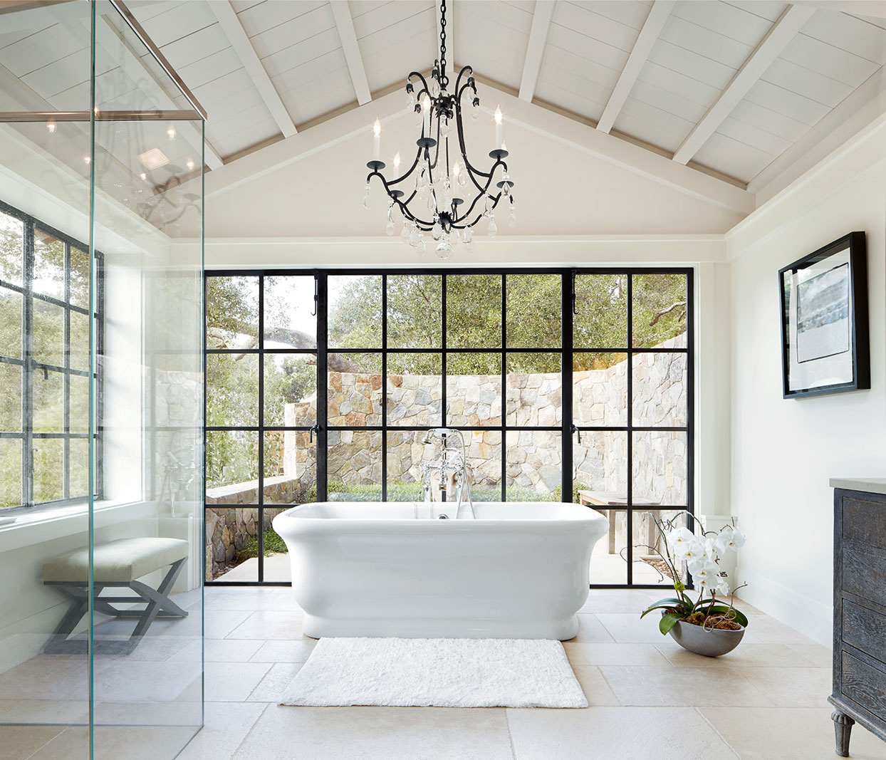 Architecture image of bathroom  | Trinette+Chris Photographers