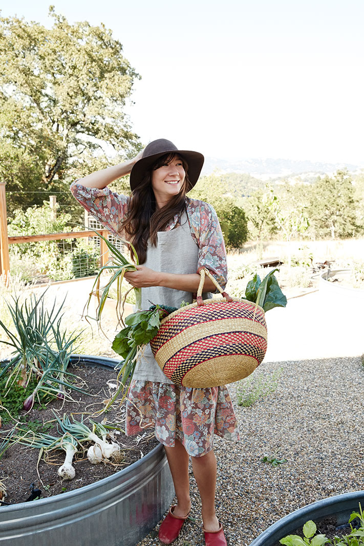 Woman in veggie garden  | Trinette+Chris Photographers