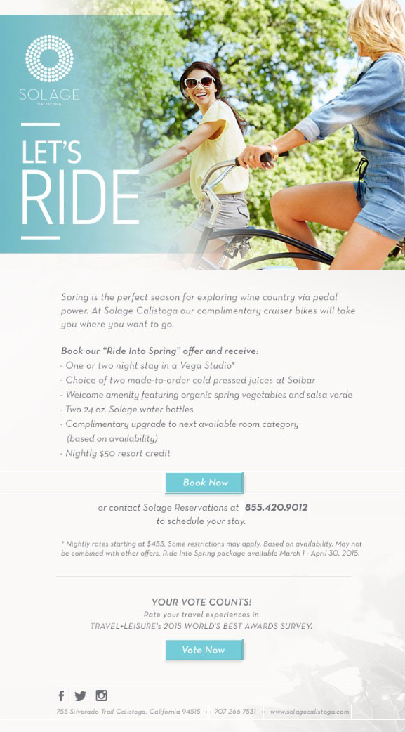 Solage Bikes Tearsheet  | Trinette+Chris Photographers