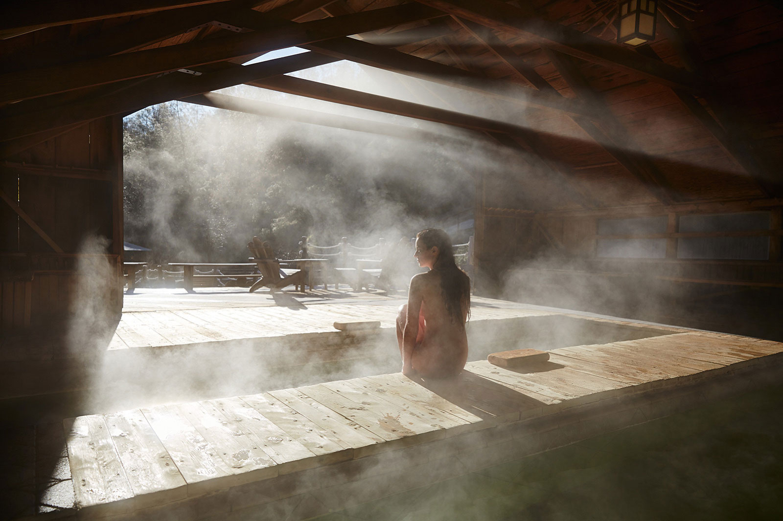 Woman at Wilbur Hot Springs, CA  | Trinette+Chris Photographers
